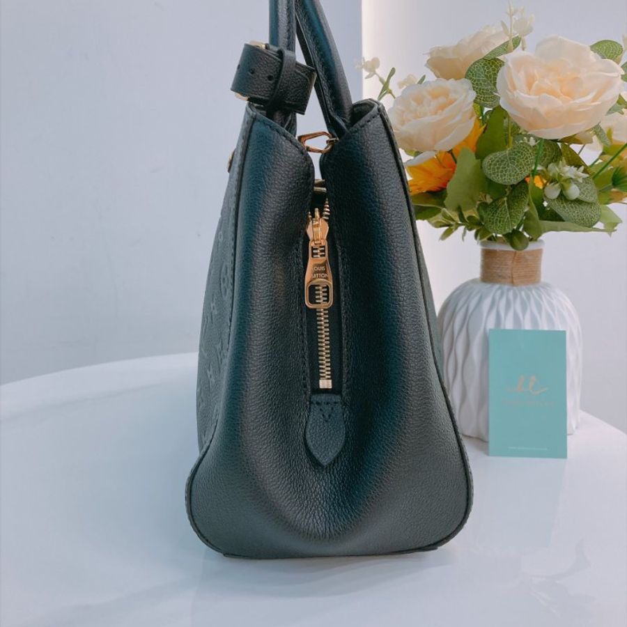 MS0809 Louis Vuitton 路易威登經典暗花紋兩用包包 Montaigne BB Bag Monogram Empreinte x Black-4