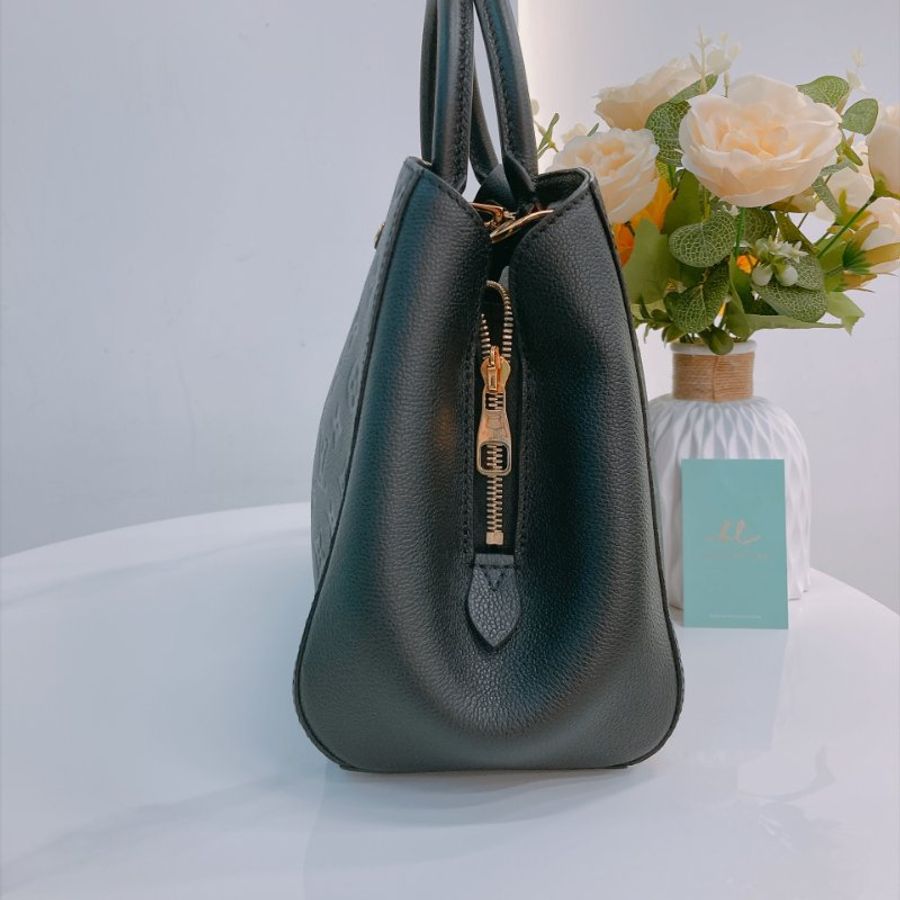 MS0809 Louis Vuitton 路易威登經典暗花紋兩用包包 Montaigne BB Bag Monogram Empreinte x Black-5