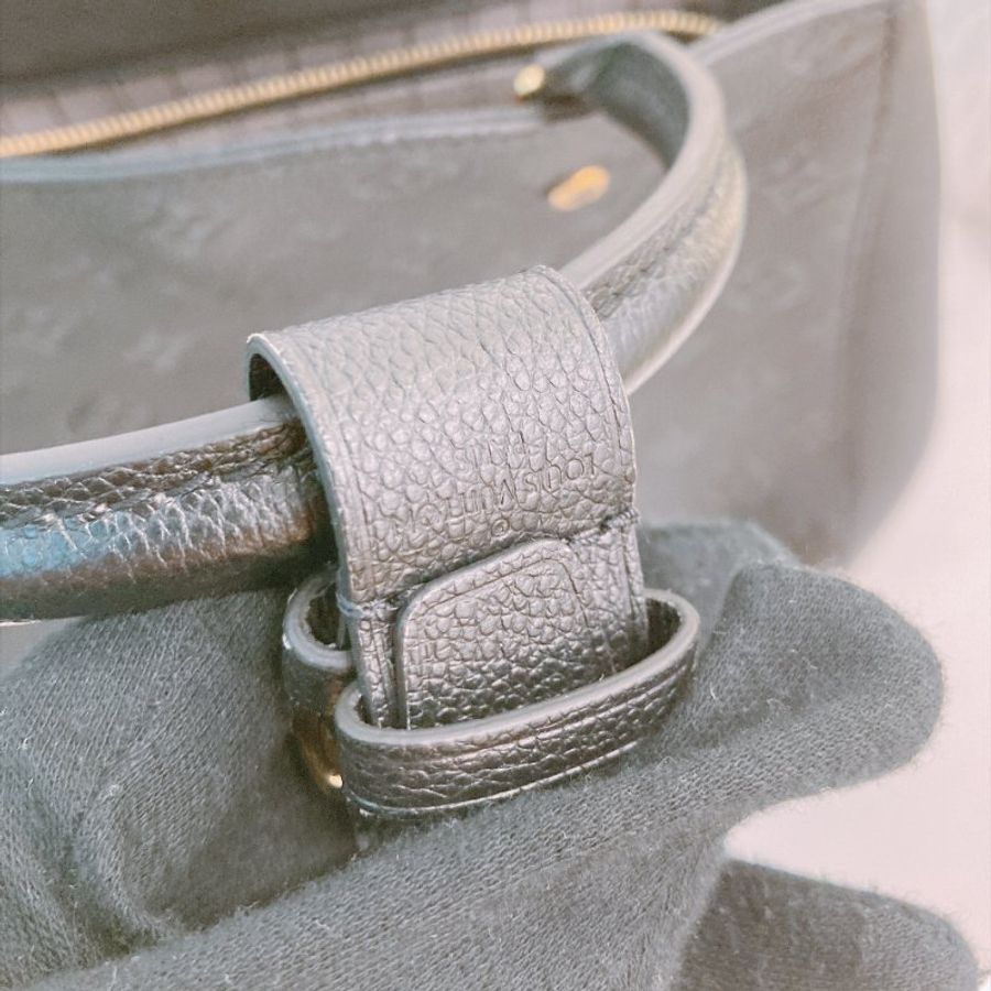 MS0809 Louis Vuitton 路易威登經典暗花紋兩用包包 Montaigne BB Bag Monogram Empreinte x Black-16