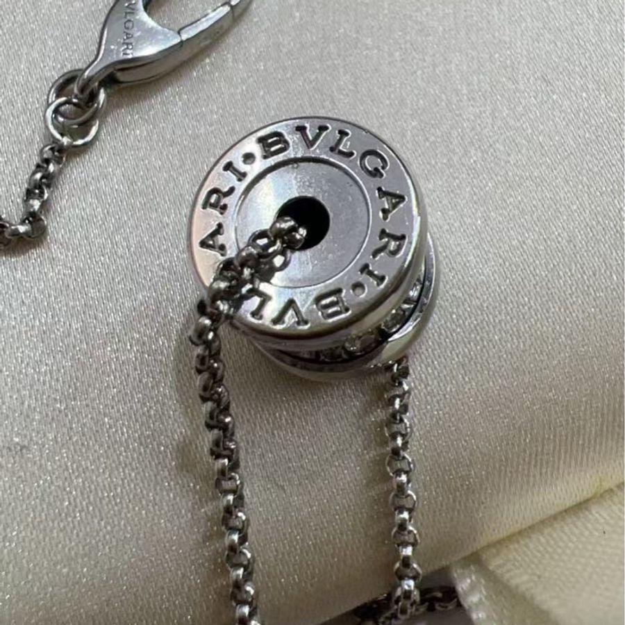 Bvlgari 宝格丽白金满钻小蛮腰项链-6