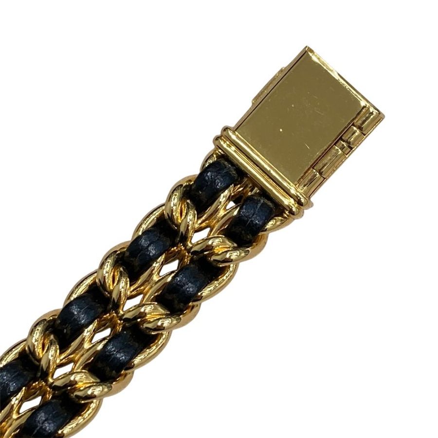 CHANEL 香奈兒 H0001 Premiere L 方糖 SIZE:L 合金 石英錶 黑金-5