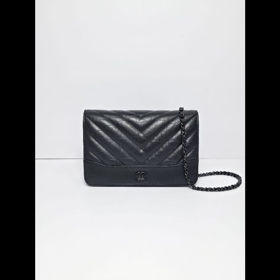 Chanel 黑色Gabrielle Wallet On Chain-0