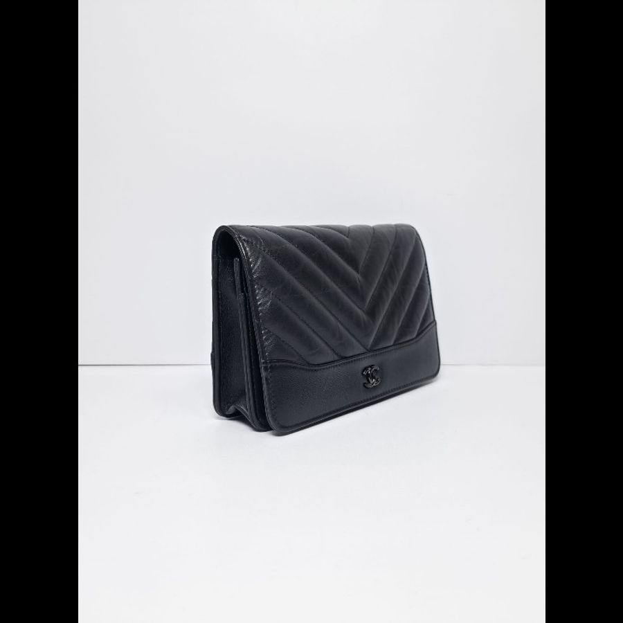 Chanel 黑色Gabrielle Wallet On Chain-2