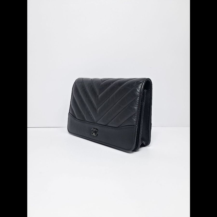 Chanel 黑色Gabrielle Wallet On Chain-4