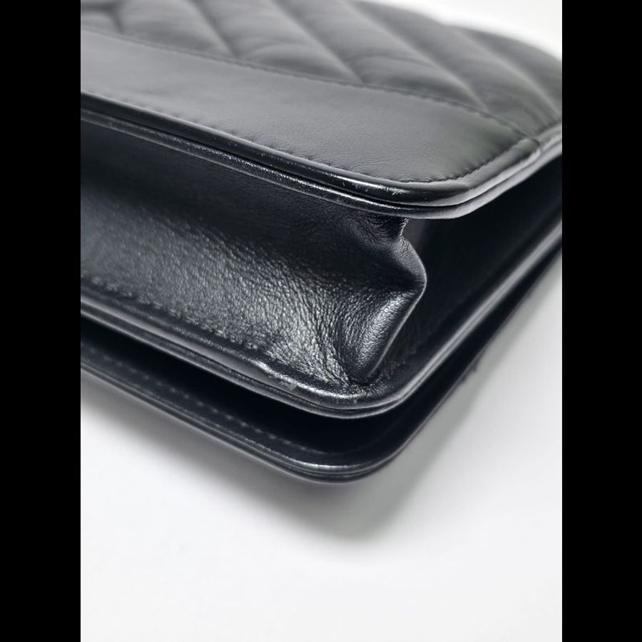 Chanel 黑色Gabrielle Wallet On Chain-12