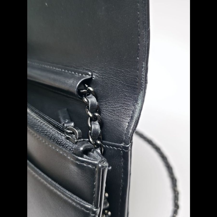 Chanel 黑色Gabrielle Wallet On Chain-27