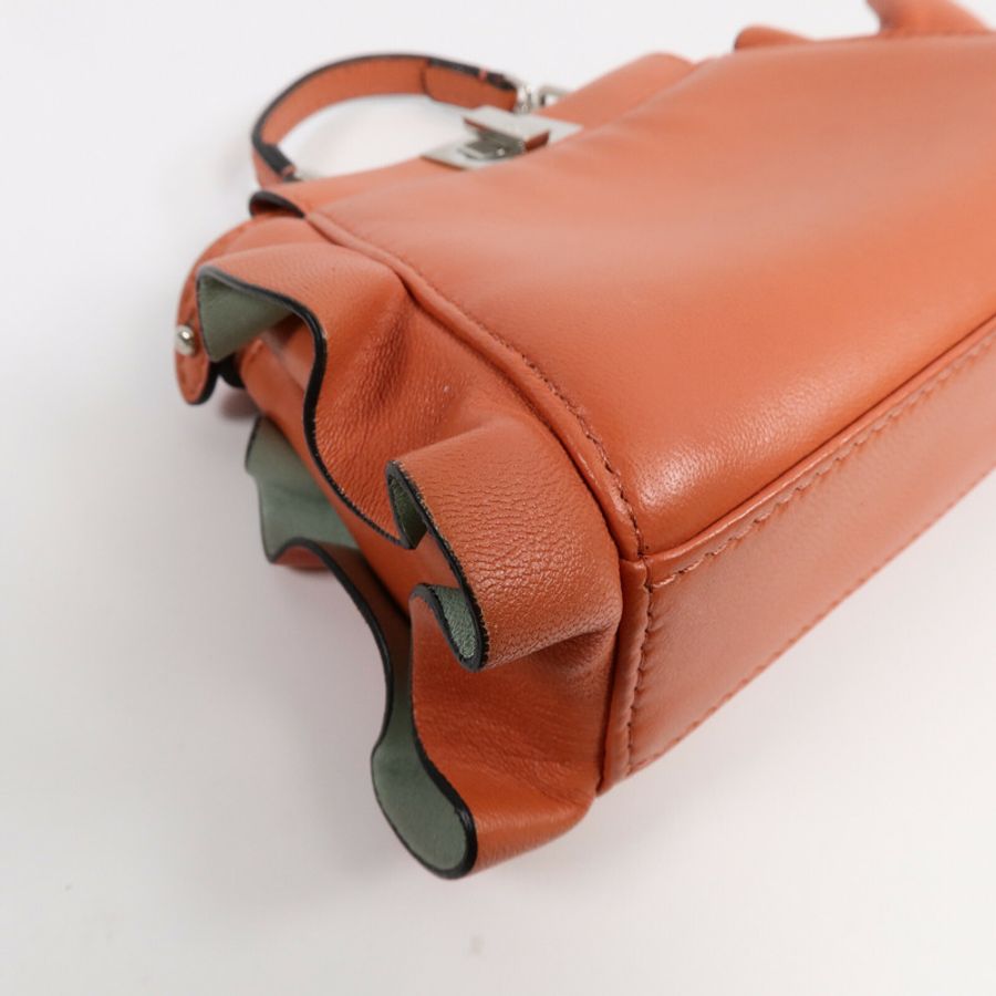 FENDI 羊皮皮革Mini Peekaboo手挽肩背兩用袋-10