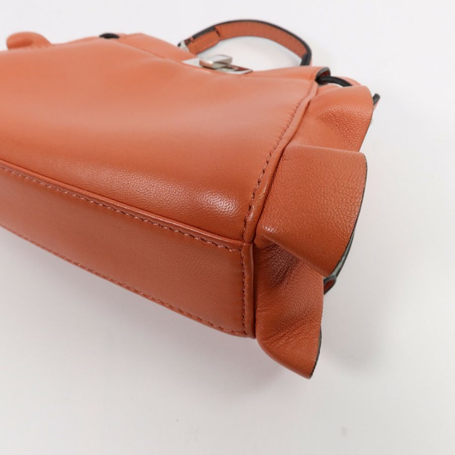 FENDI 羊皮皮革Mini Peekaboo手挽肩背兩用袋-11