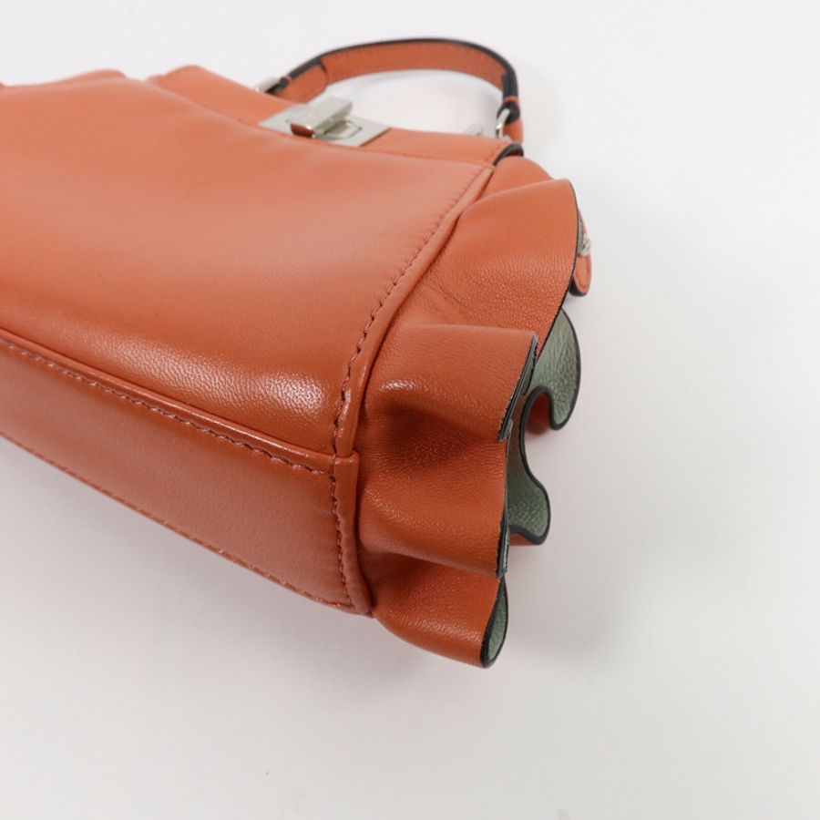 FENDI 羊皮皮革Mini Peekaboo手挽肩背兩用袋-12