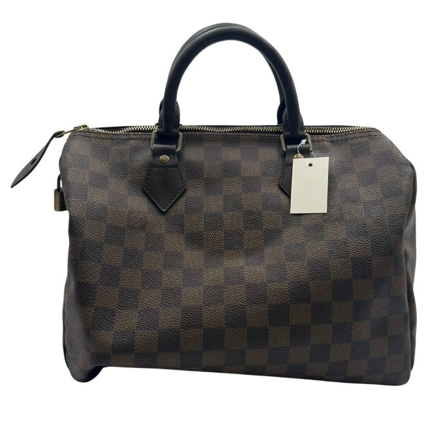 【美收精品】Louis Vuitton 棕色棋盤格波士頓包 C-877【隔月月中將轉賣至日本 上架期限30天】-1