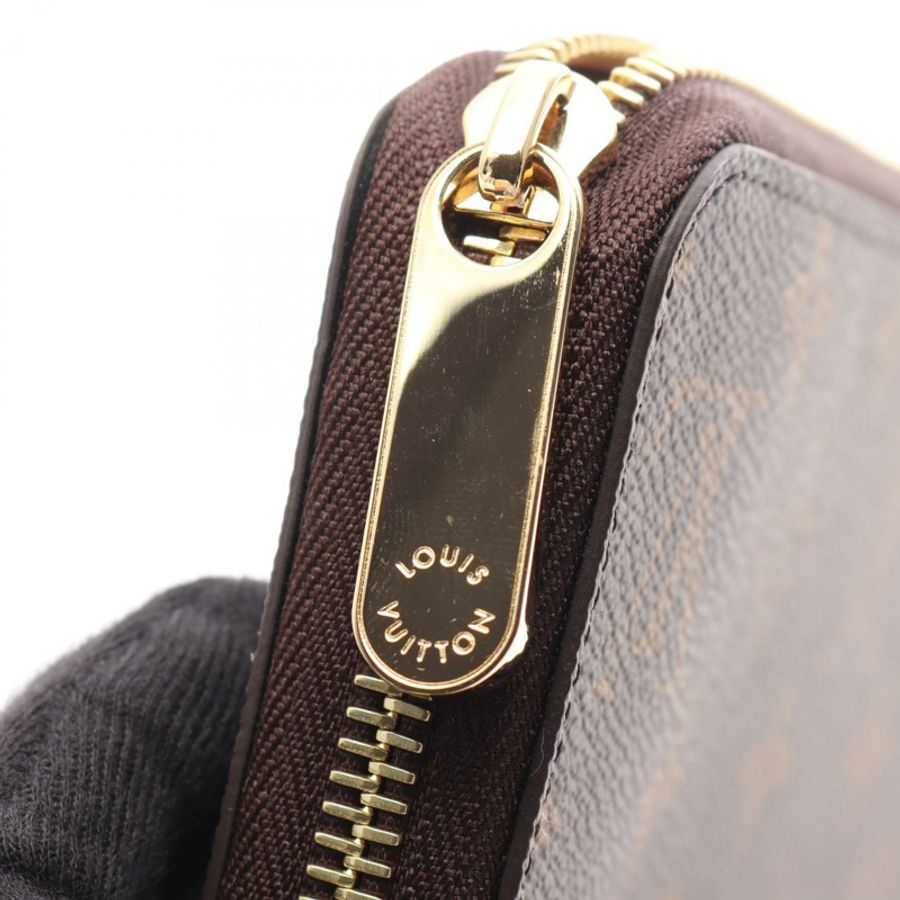 路易威登 Zippy 長皮夾 M41894 Monogram 帆布皮革 棕色/粉紅色 二手-6