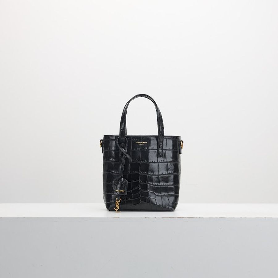 YSL mini tote鱷魚壓紋-0