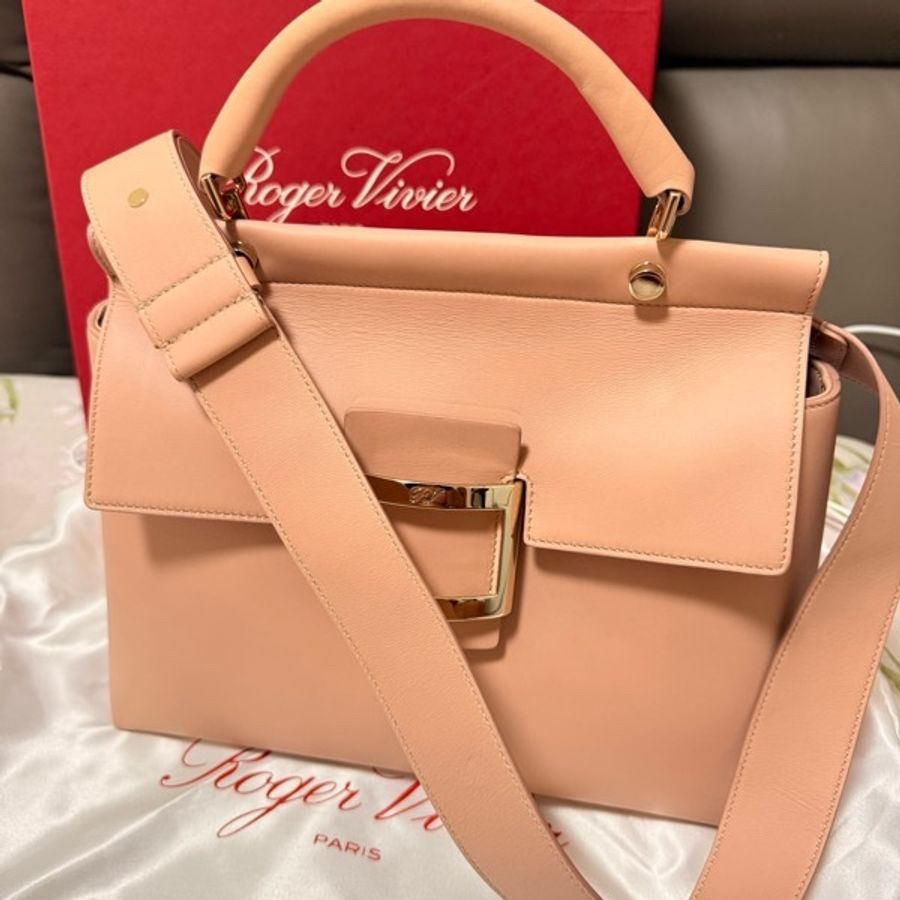 Roger Vivier 手提包/肩背/斜背/櫻花粉-5