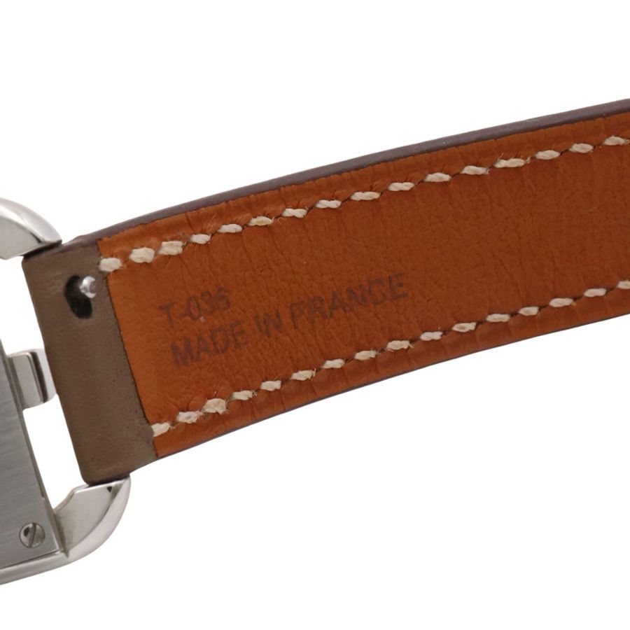HERMES 愛馬仕 Cape Cod PM 腕錶 母貝錶盤 8PD鑽石 不鏽鋼 皮帶 CC1.210A-8
