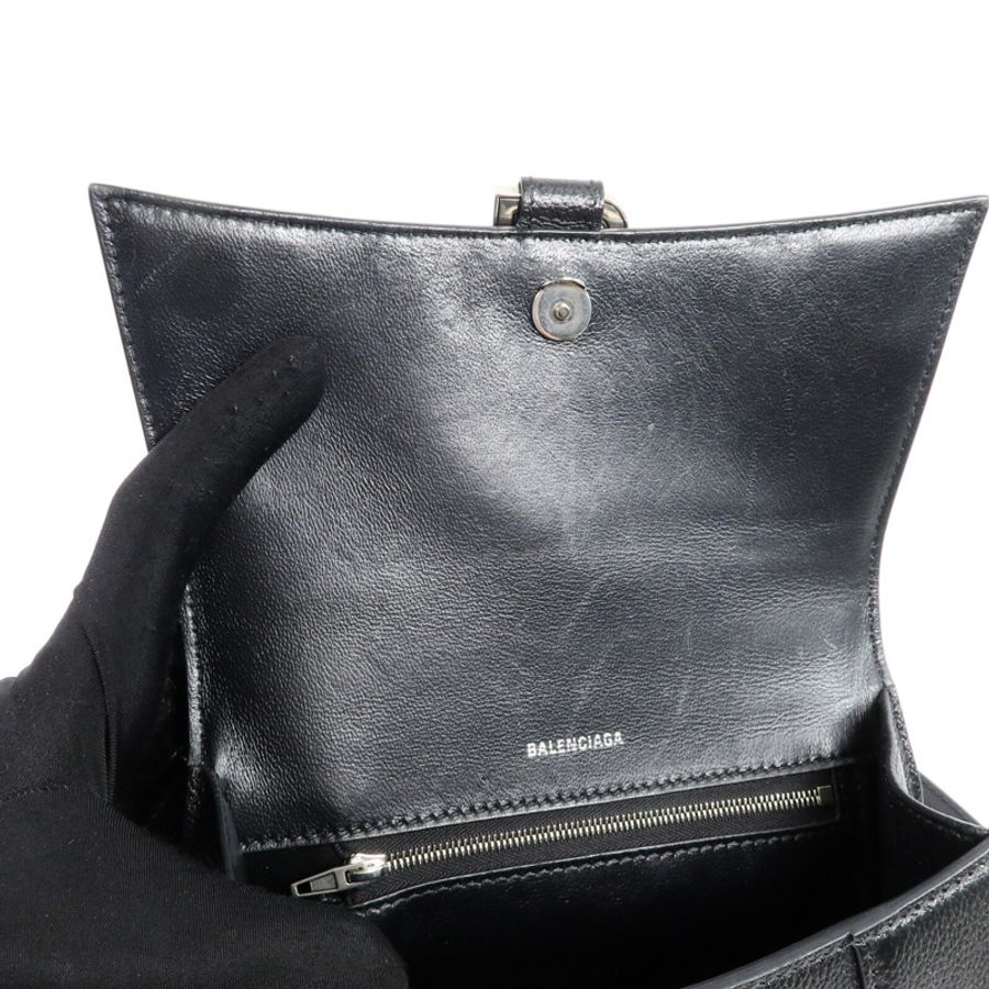 BALENCIAGA 牛皮皮革Hourglass Small Top Handle手挽肩背兩用袋-14