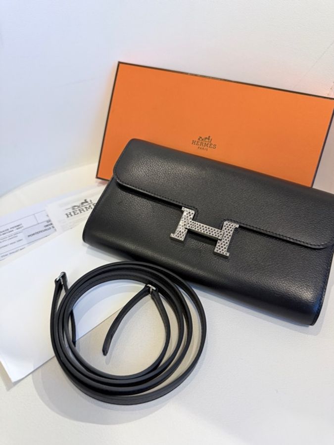 Hermes✨Constance to go 蜥蜴釦 台灣購澳洲 黑色 W刻-2