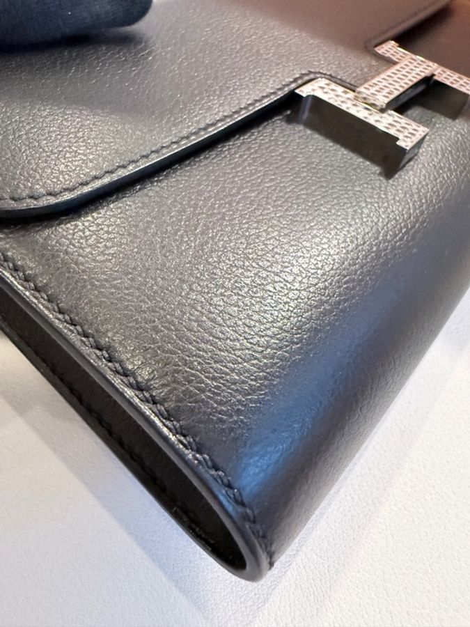Hermes✨Constance to go 蜥蜴釦 台灣購澳洲 黑色 W刻-14
