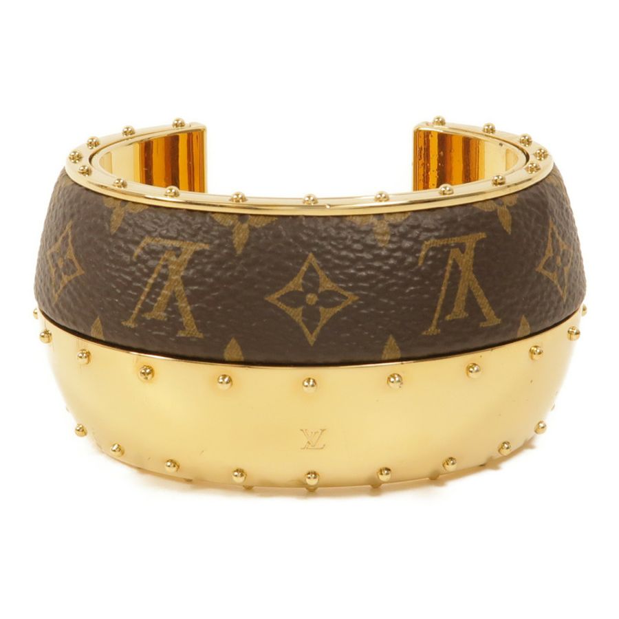 LOUIS VUITTON 金屬/Monogram Wild LV Cuff M手鐲-1