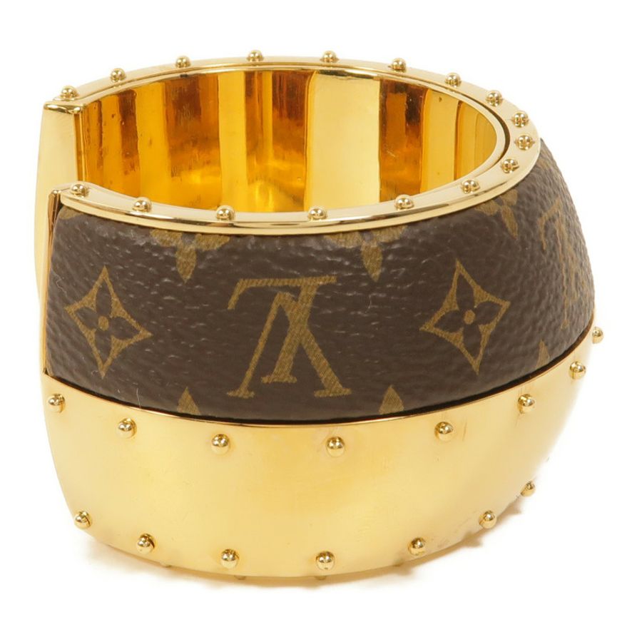 LOUIS VUITTON 金屬/Monogram Wild LV Cuff M手鐲-2