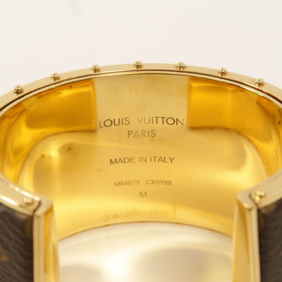 LOUIS VUITTON 金屬/Monogram Wild LV Cuff M手鐲-6
