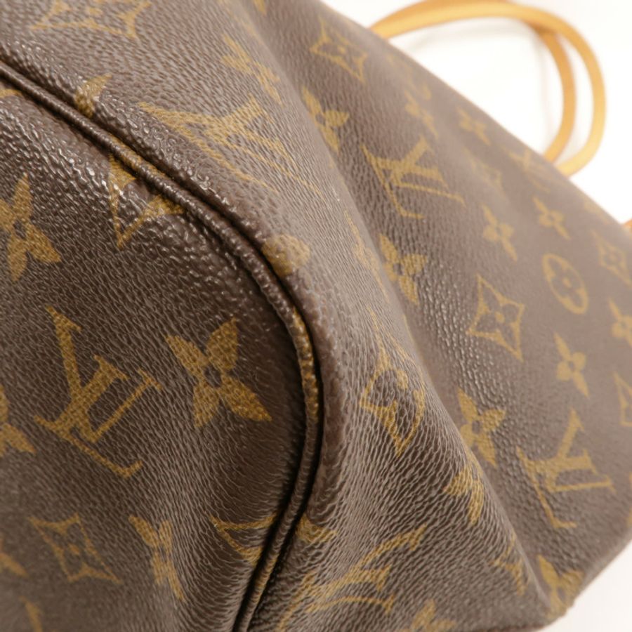 LOUIS VUITTON Monogram Neverfull MM金扣手挽袋-11