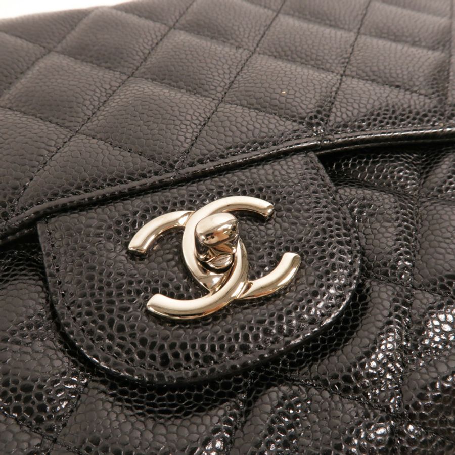 CHANEL 牛皮皮革Large Classic鏈帶肩背袋-6