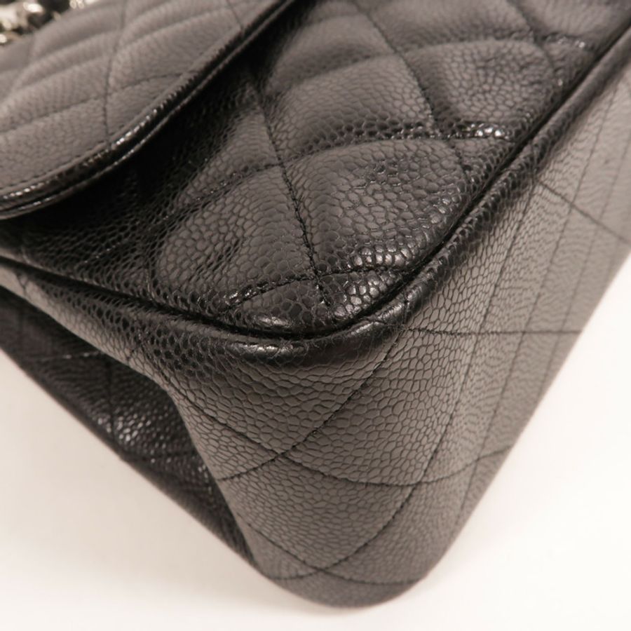 CHANEL 牛皮皮革Large Classic鏈帶肩背袋-9