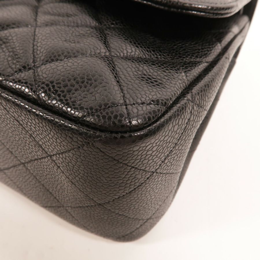 CHANEL 牛皮皮革Large Classic鏈帶肩背袋-10
