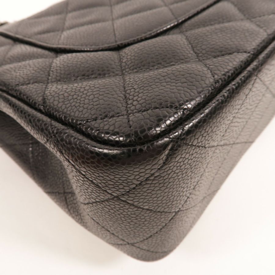 CHANEL 牛皮皮革Large Classic鏈帶肩背袋-11