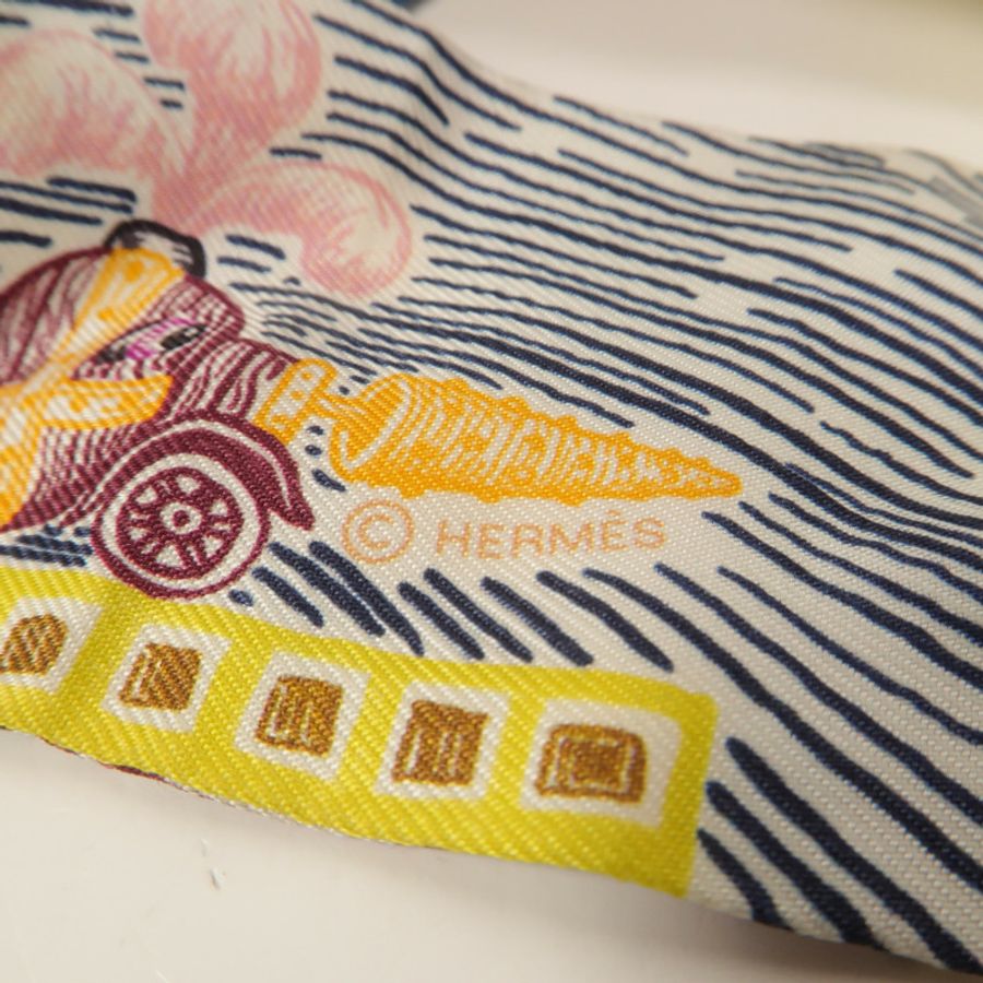 HERMES 絲質Twilly絲巾-5