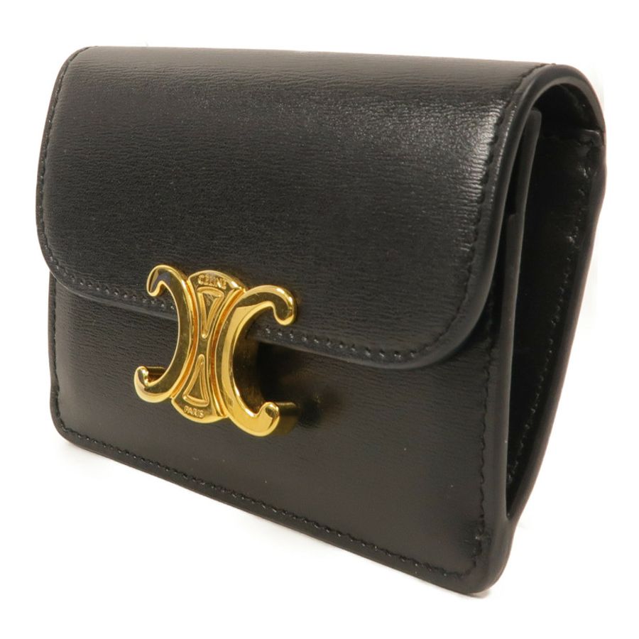 CELINE 牛皮皮革Card Holder With Flap Triomphe卡片套-2