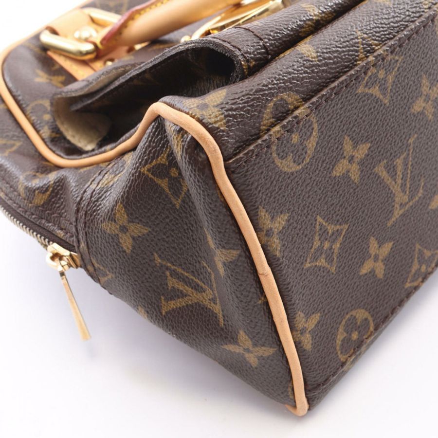 路易威登 Manhattan PM 手提包 M40026 Monogram 帆布皮革棕色二手 LV-8