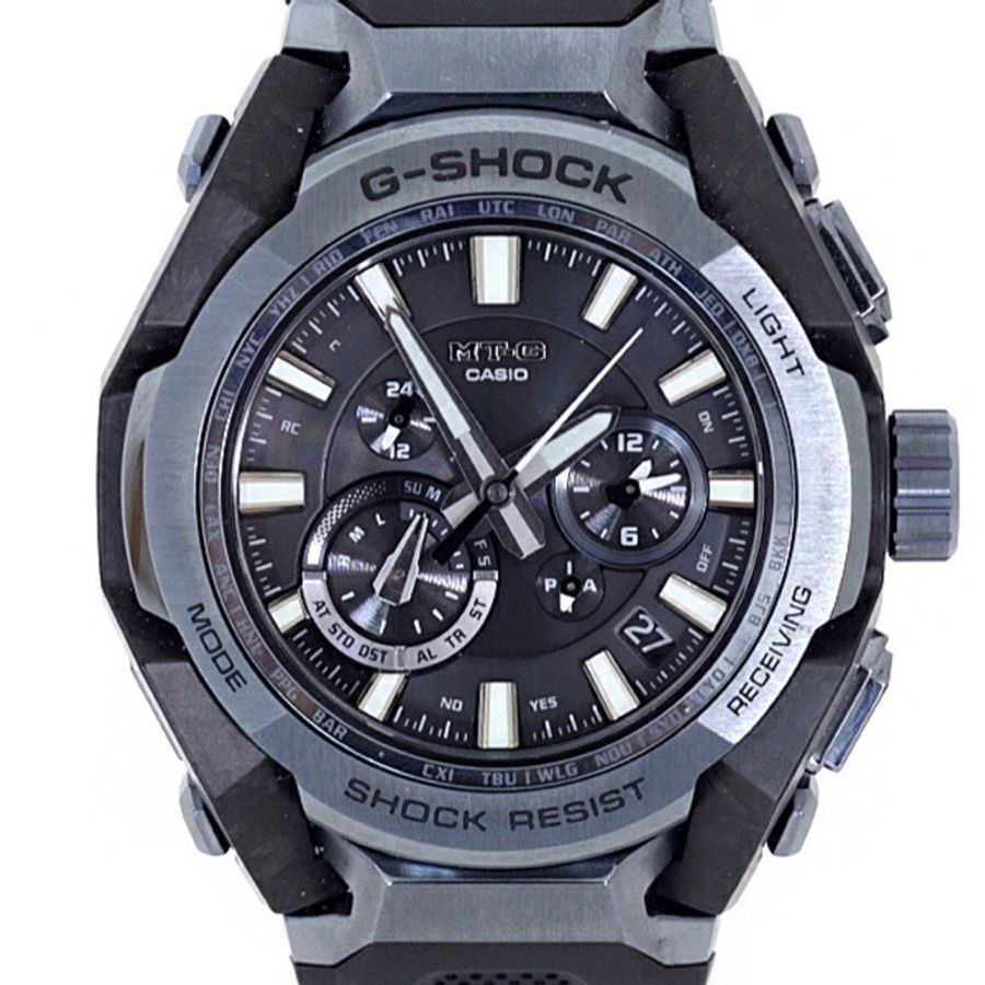 卡西歐 G-Shock MTG-B4000B-1A2JF 太陽能電波男士手錶,黑色錶盤-0