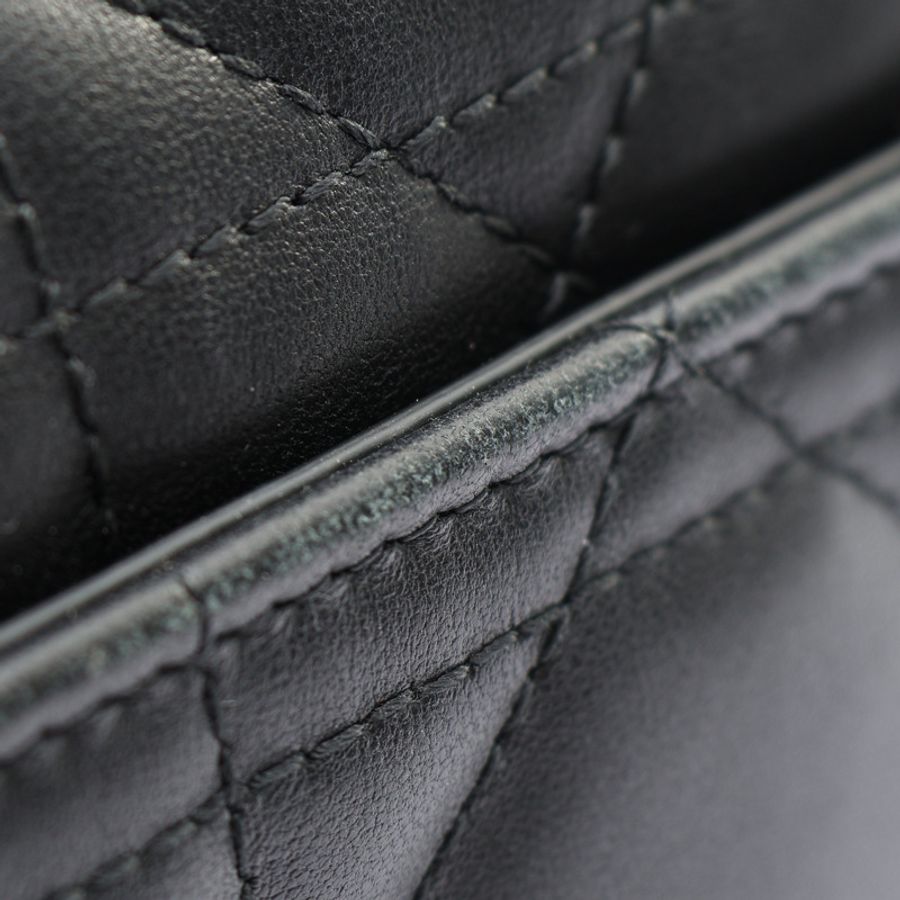 DIOR 迪奧 Miss Caro Mini 肩背包 黑色 Macrocannage 羊皮 S5169UDAX-12