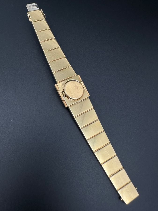 歐米茄 OMEGA 18K 金色手捲機械女錶-10