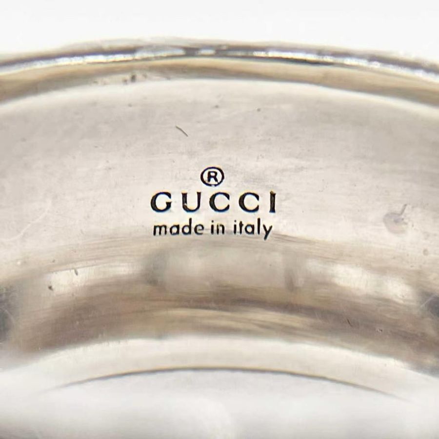 GUCCI 復古貓頭/虎頭 925 純銀戒指-4
