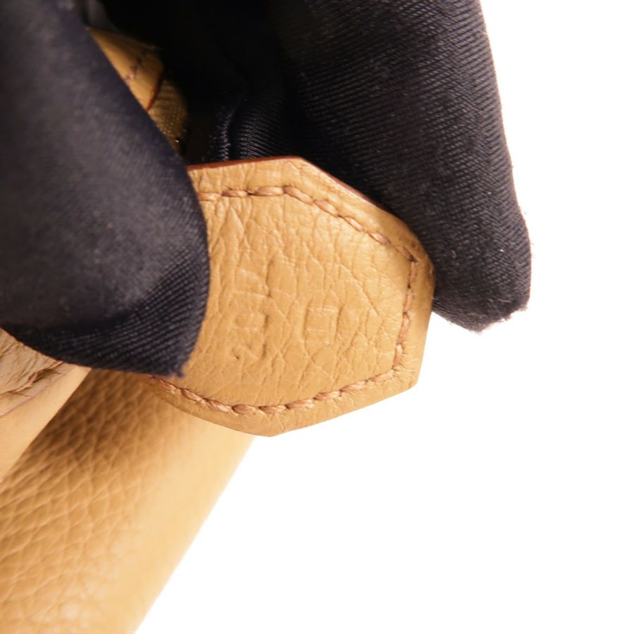 HERMES Clemence皮革Bolide 45手挽袋Biscuit-8