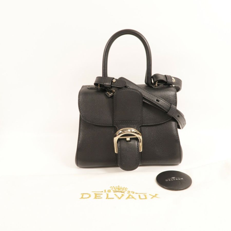 Delvaux 牛皮皮革Brillant Mini手挽肩背兩用袋-11