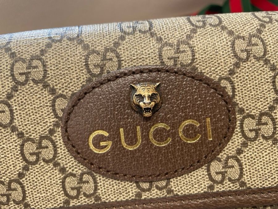 Gucci古馳虎頭腰包胸包,新款內里042標-6