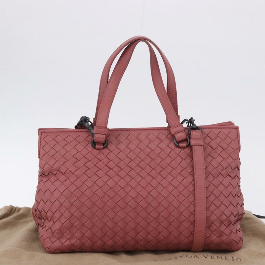 【日本直送】BOTTEGA VENETA INTRECCIATO 手袋 皮革 2way 粉紅色 Auth 198745V-11
