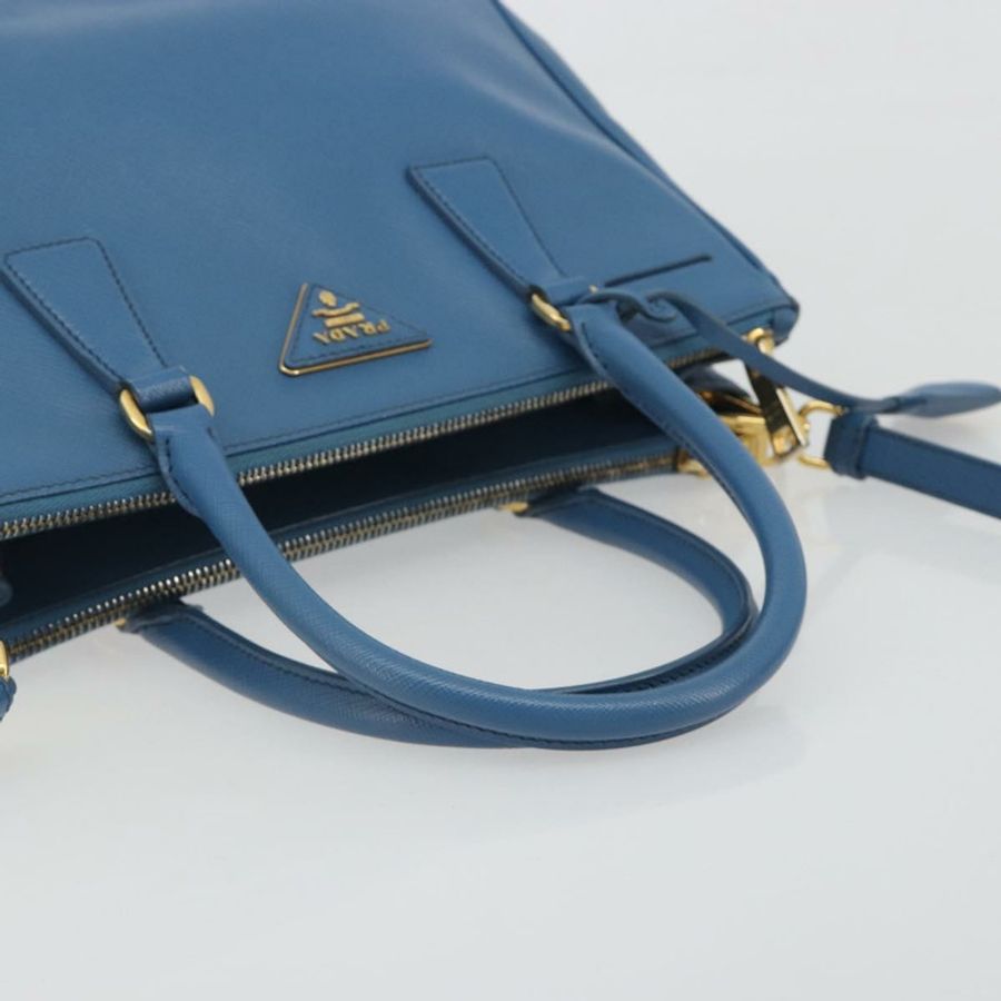【日本直送】PRADA Safiano皮革雙肩包,藍金配色,正品 mr2852V-6