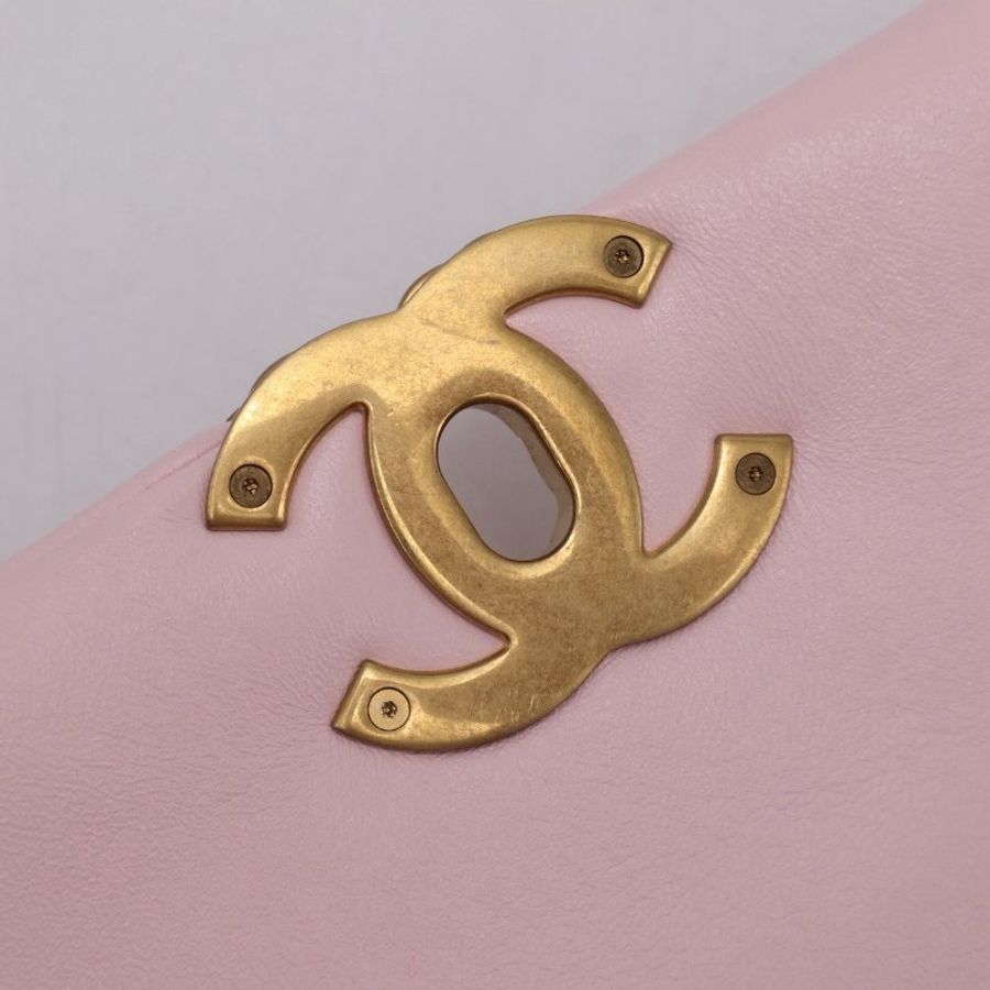 CHANEL 19 Bag 菱格紋手提肩背包 26 - 粉金-18