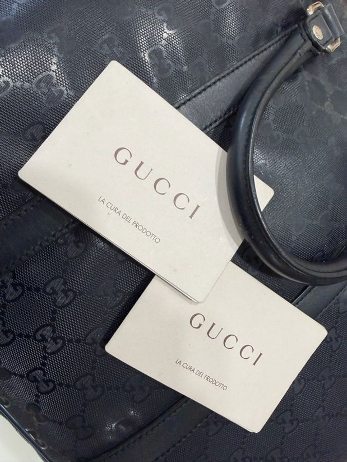 GUCCI 經典LOGO 防水PVC手提公事包 電腦包-28