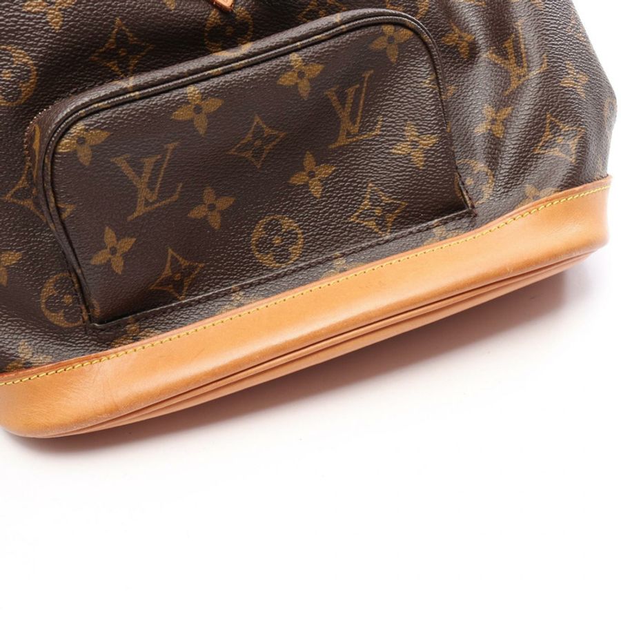 路易威登 Montsouris MM 雙肩包 M51136 Monogram 皮革 棕色 二手-5