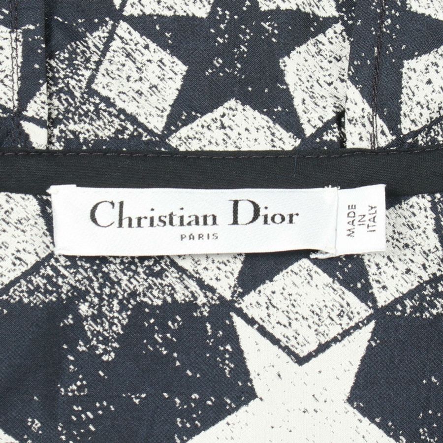 Christian Dior 星形半拉鍊連帽短袖洋裝 #34 束腰洋裝 聚酯纖維 白色-2