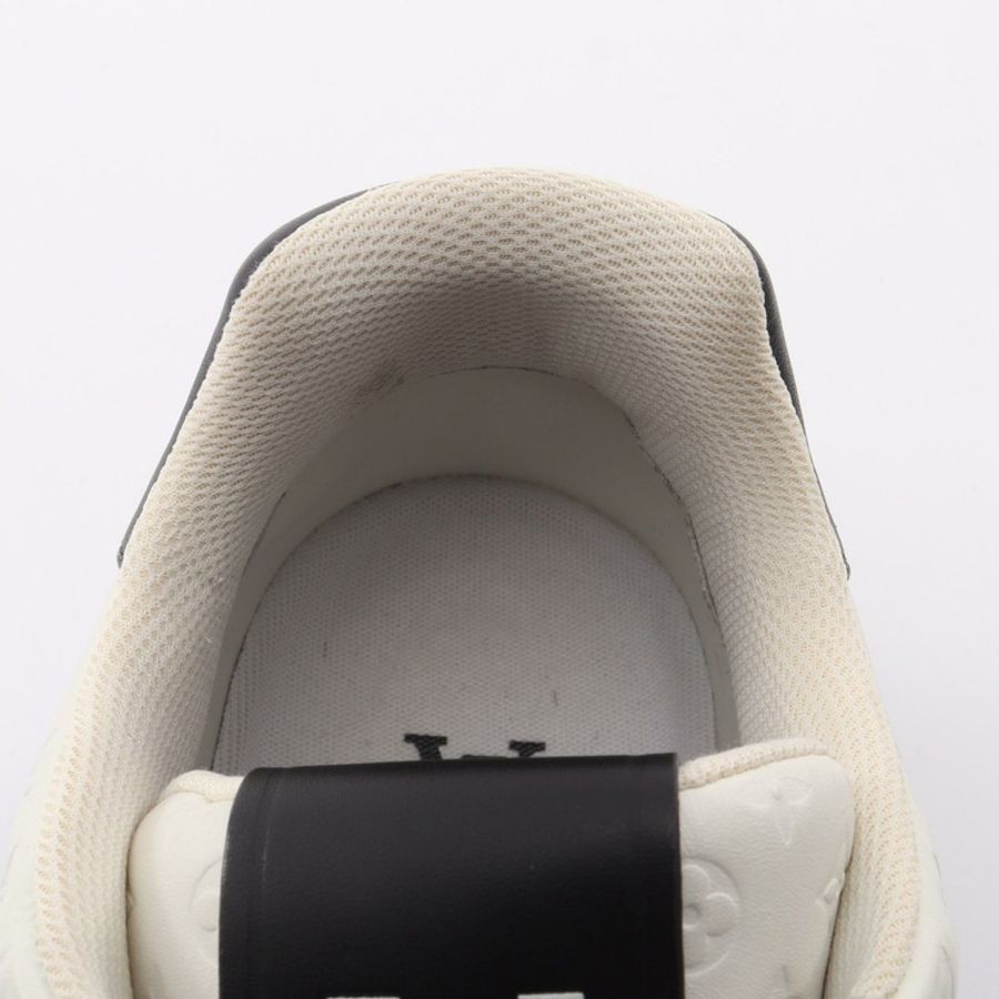 路易威登 LV Trainer 系列 Monogram 運動鞋,黑色/白色,二手男款 #7-15