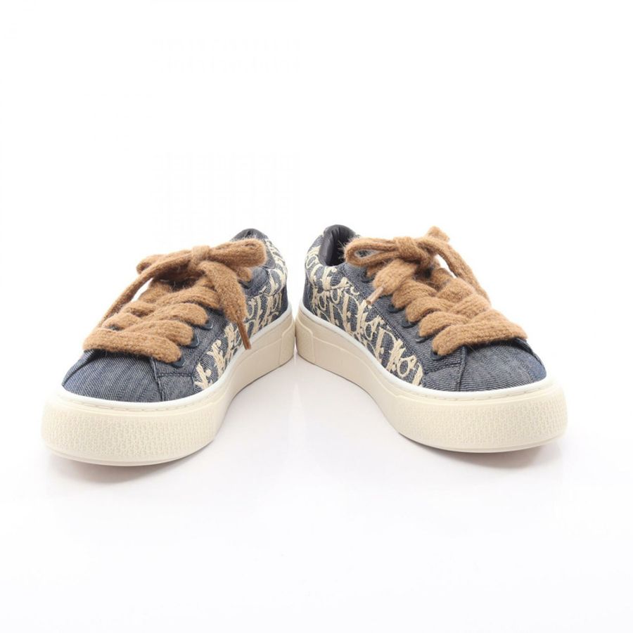 Christian Dior B33 Spin Oblique 運動鞋 #40 1/2 牛仔布海軍藍白色二手-2