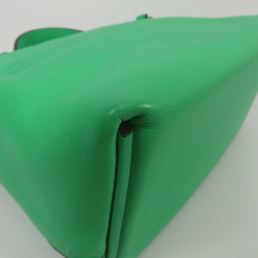 HERMES Swift/Evercolor皮革24/24 Mini手挽肩背兩用袋Vert Comics/Vert Fiz-15