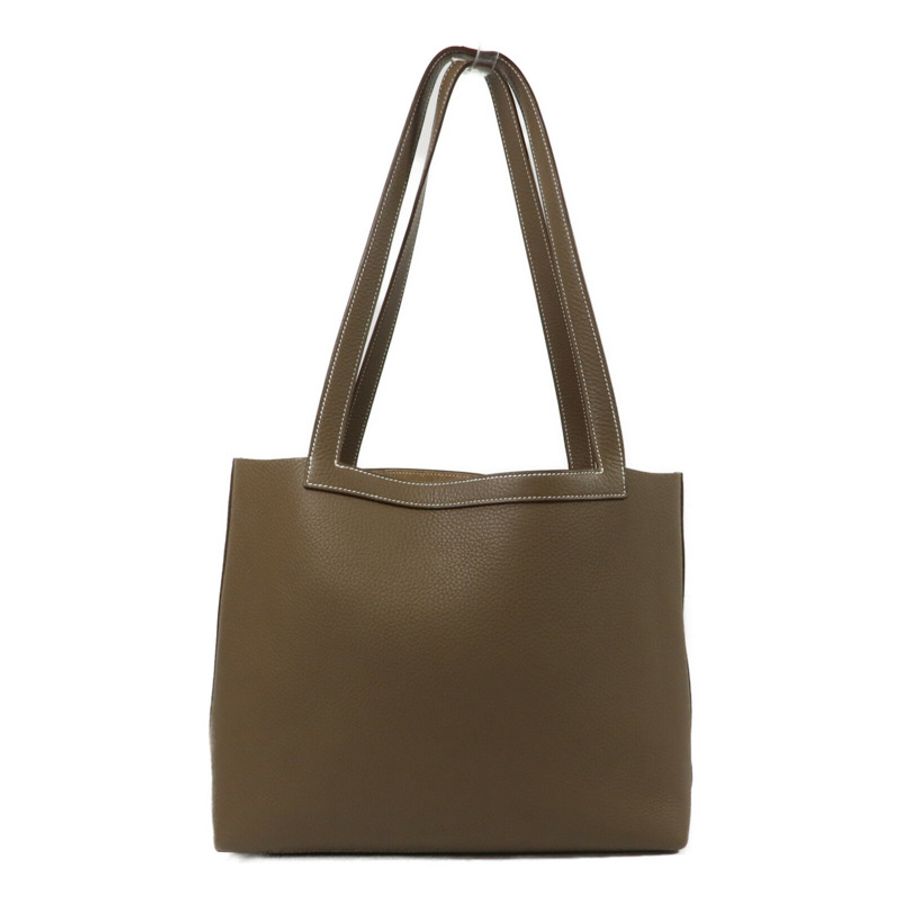 HERMES Clemence皮革Cabasellier 31肩背袋Etoupe-1