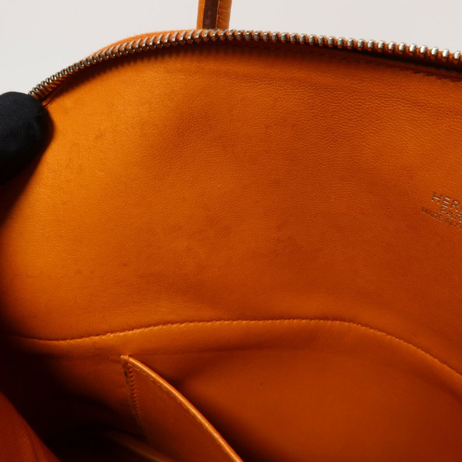 HERMES Clemence皮革Bolide 31手挽肩背兩用袋Orange-17